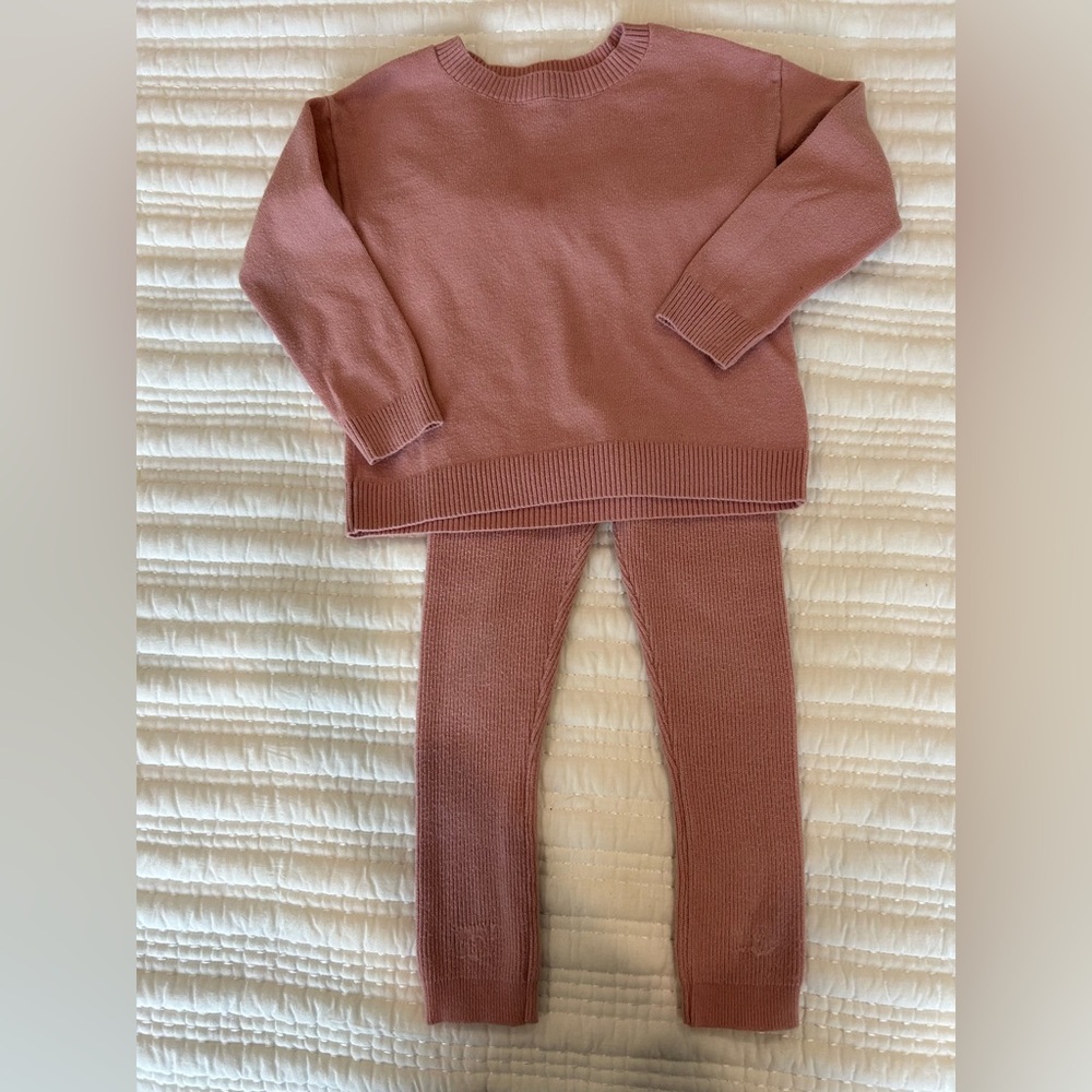 Cat & Jack Toddler Girls  Rose Crewneck Sweater Set Size 3T
